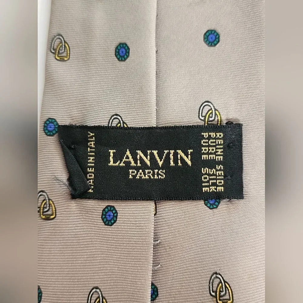 Lanvin Vintage Italian Silk Tie